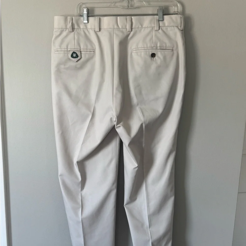 Brooks Brothers Pant Mens 36x30 Khaki Golf Slacks St Andrews Links Performance